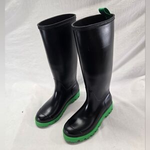 GIA BORGHINI Couture Glov BIS Women's 37 Black Rain Boots